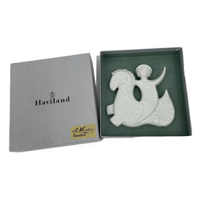 Haviland Limoges France Prancing Horse 1972 Noel Christmas Ornament Ceramic 4"